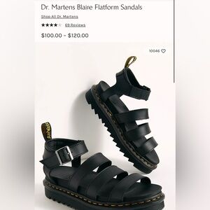 Dr. Martens Black Strappy Sandals